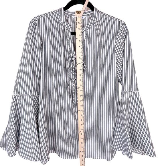 Nygard Women's Top Stripe Black Gray White Long Sleeve Pullover Blouse Size M - Picture 11 of 11